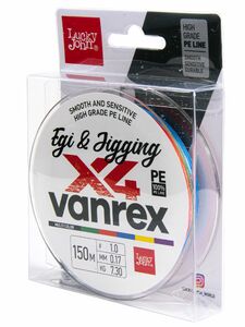 Леска плетёная LJ Vanrex EGI & JIGGING х4 BRAID Multi Color 150/017, фото 1