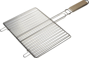 Плоская решетка-гриль GRINDA Barbecue 300х225 мм ,нержавеющая сталь 424733