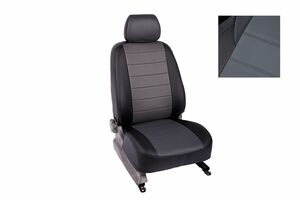 Чехлы из экокожи  для Lada Granta Sedan Seintex (цельная з/кресло) 2024-н.в. (серый), фото 1