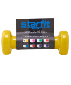 Гантель виниловая Starfit DB-101 0,5 кг, желтый, фото 2