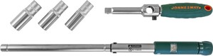 JONNESWAY T02170 Ключ баллонный инерционный с динамометрической рукояткой, 70-170 Нм и головками торцевыми в наборе, 17, 19, 21 мм, фото 1
