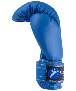 Набор для бокса Rusco 6oz, к/з, черный/синий, фото 5