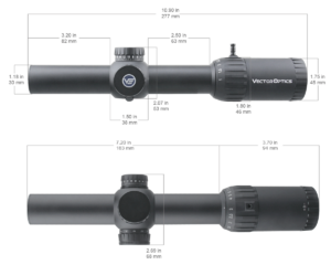 Оптический прицел Vector Optics Constantine 1-10x24, сетка Tactical Dot MOA, 30мм, широкоугольный, азотозаполненный,подсветка красным (SCOC-31), фото 4