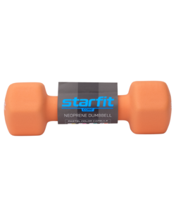 Гантель неопреновая Starfit DB-201 2 кг, оранжевый пастель, фото 2