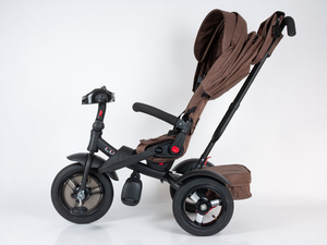 Велосипед коляска трехколесный с ручкой, Tech Team Luxury music коричневый 2026, фото 3