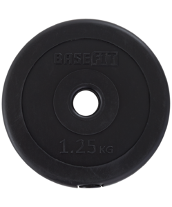 Диск пластиковый BASEFIT BB-203 d=26 мм, черный, 1,25 кг, фото 2