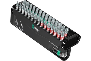 Набор бит торсионных с битодержателем Rapidaptor, 30 пр., 1/4" C6.3 Bit-Check 30 BiTorsion 1 WERA WE-057430, фото 2