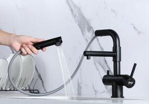 Смеситель для кухни ZORG Inox (SZR-3216 GRAFIT) Графит, фото 4