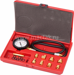 Манометр для измерения давления масла, 0-7 бар, комплект адаптеров МАСТАК 120-20020C, фото 2
