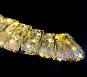 LED-Гирлянда ЛАМПОВА "Золотая ЛЕНТА" теплый свет, 5 метров (LJL-7-USB-WWL50-5-gold), фото 4