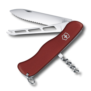Нож Victorinox Cheese Knife, 111 мм, 6 функций, с фиксатором лезвия, красный, фото 1