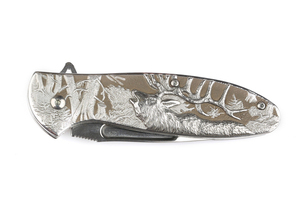 Нож складной Stinger, 82,5 мм (серебристый), рукоять: сталь (серебристый), картонная коробка, фото 2