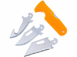 Нож Cold Steel Click N Cut Hunters 3 сменных клинка 420J2 ABS CS-40AL, фото 8