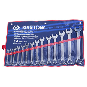 Набор комбинированных ключей, 10-32 мм, 14 предметов KING TONY 1214MR, фото 1