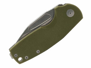 Нож складной SOG Stout SJ OD Green Stonewash сталь Cryo D2 рукоять G10, фото 3