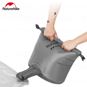Коврик надувной Naturehike 196х64х12 см, серебристый карбон CNK2450WS015-CSS196, фото 3