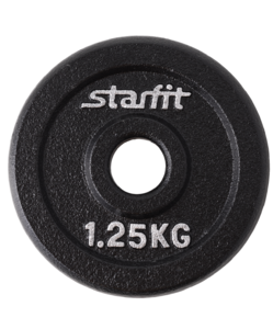 Диск чугунный Starfit BB-204 d=26 мм, черный, 1,25 кг, фото 2