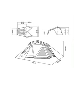 Палатка Naturehike Lingfeng Air 7.3 2-местная, быстросборная, надувной каркас, бело-голубая CNK2300ZP012-73BLW, фото 5