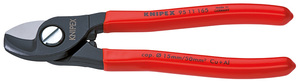 Кабелерез, Ø 15 мм (50 мм²), длина 165 мм, фосфатированный, обливные ручки KNIPEX KN-9511165, фото 1