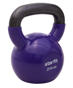 Гиря виниловая Starfit DB-401, 24 кг, фиолетовый, фото 2