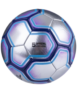 Мяч футбольный Jögel Cosmo №5, серебристый/синий, фото 3