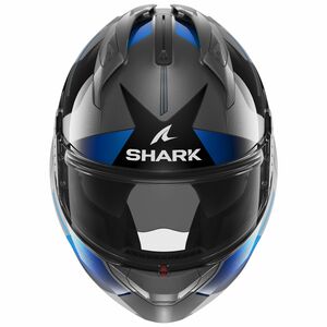 Шлем SHARK EVO GT TEKLINE Antracite/Chrome/Blue XL, фото 2