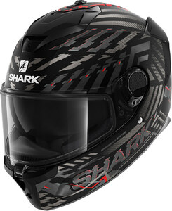 Шлем Shark SPARTAN GT E-BRAKE BCL. MICR. MAT Black/Grey/Red S, фото 1