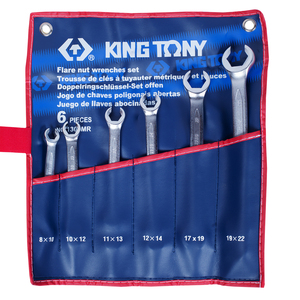 Набор разрезных ключей, 8-22 мм, 6 предметов KING TONY 1306MR, фото 1
