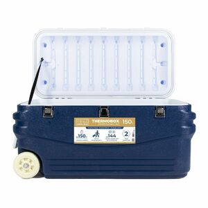 Контейнер изотермический Camping World Thermobox 150 с колёсами (цвет: тёмно-синий), фото 3