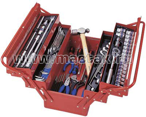 Набор инструментов универсальный, раскладной ящик, 65 предметов KING TONY 902-065MR01, фото 2