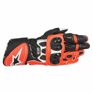 Мотоперчатки кожаные GP PLUS R GLOVES ALPINESTARS (бело-черно-красный, 233, 2XL)