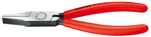 Плоскогубцы тупоносые, рифлённые губки 30 мм, длина 160 мм, фосфатированные, обливные ручки KNIPEX KN-2001160