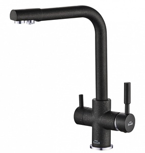 Смеситель для кухни ZORG Steel Hammer (SH 552 BLACK CR) Хром Металл Черный, фото 1