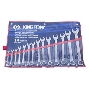 Набор комбинированных ключей, 5/16"-1-1/4", 14 предметов KING TONY 1214SR, фото 1