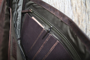 Сумка Klondike Brett, коричневая, 38х33х7 см, фото 11