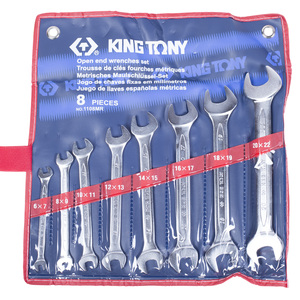 Набор рожковых ключей, 6-22 мм, 8 предметов KING TONY 1108MR, фото 1