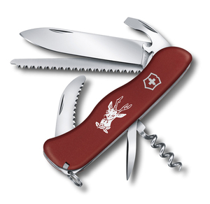 Нож Victorinox Hunter, 111 мм, 12 функций, с фиксатором лезвия, красный, фото 1
