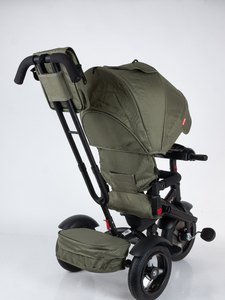 Велосипед коляска трехколесный с ручкой, Tech Team Luxury music хаки 2026, фото 6