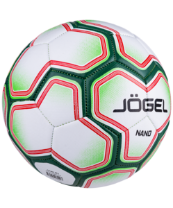 Мяч футбольный Jögel Nano №3, белый/зеленый, фото 2