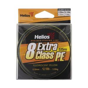 Шнур плетеный EXTRA CLASS 8 PE BRAID Fluorescent Yellow 0,10mm/135 (HS-8PEY-10/135 Y) Helios, фото 2