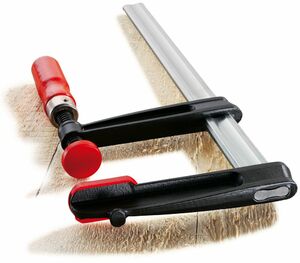 Струбцина Bessey TPN25S10BE чугунная 250/100, 5.5 кН, деревянная ручка, BE-TPN25S10BE, фото 2