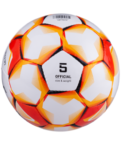 Мяч футбольный Jögel Ultra №5, белый/оранжевый/красный, фото 3