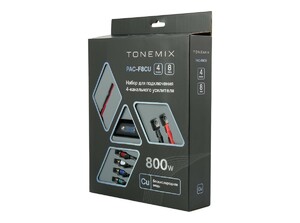 Набор проводов для подключения 4х кан. усилителя, Tonemix PAC-F8CU, 8Ga, МЕДЬ, фото 2