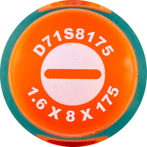 JONNESWAY D71S8175 Отвертка стержневая шлицевая ANTI-SLIP GRIP, SL8.0х175 мм, фото 2