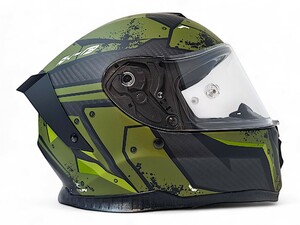 Шлем AiM RH365 Carbon Renault green XXL, фото 4