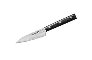 Нож Samura овощной 67, 9,8 см, дамаск 67 слоев, микарта, фото 1