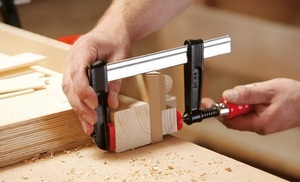 Струбцина BESSEY чугунная 400/120, 5.5 кН, деревянная ручка TPN40S12BE, фото 2