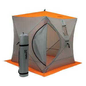 Палатка зимняя Куб 1,8х1,8 orange lumi/gray (HS-ISC-180OLG) Helios