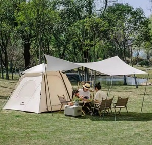 Палатка Naturehike Ango 3-местная, быстросборная, бежевая, со стойками CNK2300ZP014-3VV, фото 2