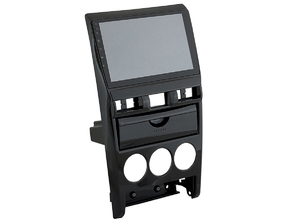 Рамка InCar для UMS LADA Priora 2010-2014, 9" BLACK royal (тип6 карман с крышкой), фото 4